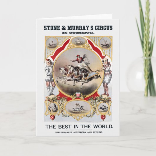 ストーン&マレーのサーカス、1870年頃。 カード (正面)
