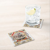 ストーン&マレーのサーカス、1870年頃。 スクエアペーパーコースター (インサイチュ)