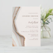 ストーン マーブル アゲート 下着シャワー 招待状 (スタンド正面)