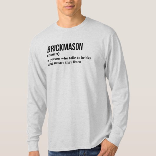 ストーン メイソン 定義 ユーモアTシャツ Tシャツ (正面)