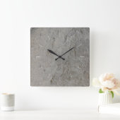 ストーン |自然画像 スクエア壁時計 (ホーム)