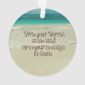 ストー感動的ン引用文で恵みを切り分ける オーナメント (裏面)