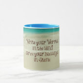 ストー感動的ン引用文で恵みを切り分ける マグカップ (中央)