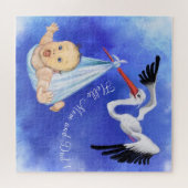 ストー運クのベビー-漫画のスケッチ-カスタマイズ -  ジグソーパズル (横)