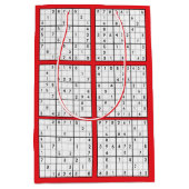 スドクパズルデザイン抱き枕 ミディアムペーパーバッグ (正面)