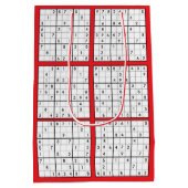 スドクパズルデザイン抱き枕 ミディアムペーパーバッグ (裏面)