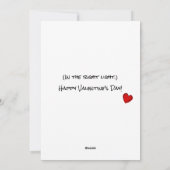 スナおもしろいーキーあなたはハンサムなカスタムバレンタイン シーズンカード (裏面)