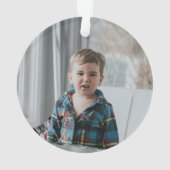 スナおもしろいーキーな緑の1枚の写真クリスマス オーナメント (裏面)