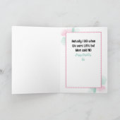 スナおもしろいーキーサッシー女性マンガシスター誕生日 カード (内部)