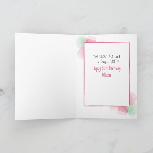 スナおもしろいーキーユーモアのあるパーソナライズされた誕生日 カード (内部)