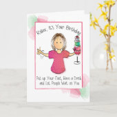 スナおもしろいーキーユーモアのあるパーソナライズされた誕生日 カード (黄色い花)