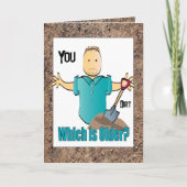 スナおもしろいーキーユーモアのある男性マンガ誕生日 カード (正面)