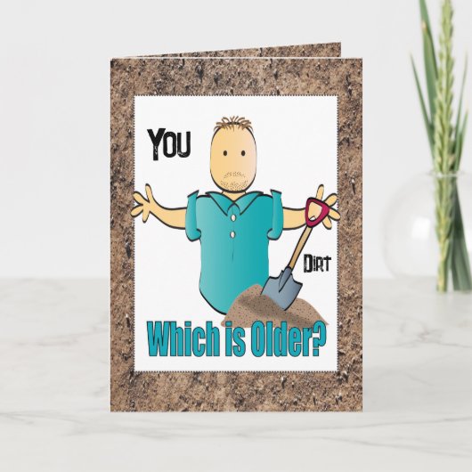 スナおもしろいーキーユーモアのある男性マンガ誕生日 カード (正面)