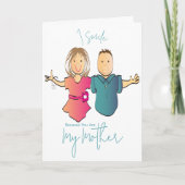 スナおもしろいーキー漫画の母から息子誕生日 カード (正面)