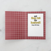 スナおもしろいーキー老齢男性の漫画誕生日 カード (内部)