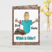 スナおもしろいーキー40誕生日カード カード (黄色い花)