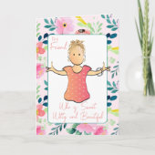 スナおもしろいーキー70誕生日女性漫画 カード (正面)