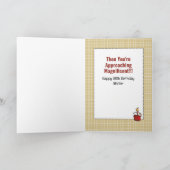 スナおもしろいーキー80誕生日オス漫画ユーモアのある カード (内部)