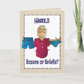 スナおもしろいーキー・サッシー老齢男性70誕生日 カード (正面)