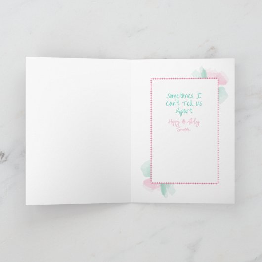 スナおもしろいークユーモアのある女の漫画誕生日 カード (内部)