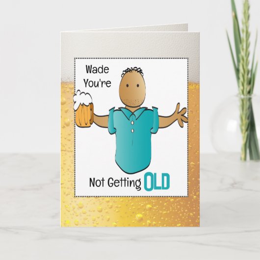 スナおもしろいーク男性マンガビールおもしろい民族誕生日 カード (正面)