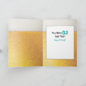 スナおもしろいーク男性マンガビールおもしろい民族誕生日 カード (内部)