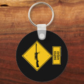 スナイパーアヘッド警告標識 キーホルダー (正面)