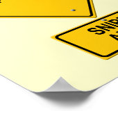 スナイパーアヘッド警告標識 ポスター (角)