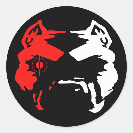 スナイパーピットブルシール ラウンドシール (正面)