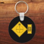 スナイパー前方警告標識（クロスヘア） キーホルダー (正面)