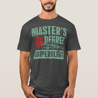 スナイパー学修士銃の射撃ギフト Tシャツ