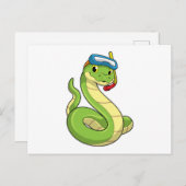 スナイパー ダイバー スノーケル付き ポストカード (正面/裏面)