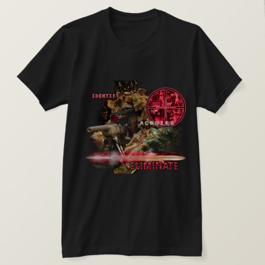 スナイパー 識別 取得 除去 Tシャツ (デザイン正面)