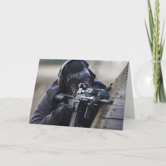 スナイパーAR-15おもしろい誕生日カード カード (正面)