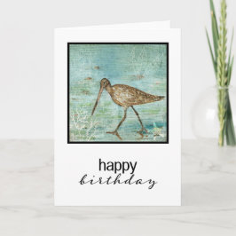 スナイプの海岸の鳥の絵 カード