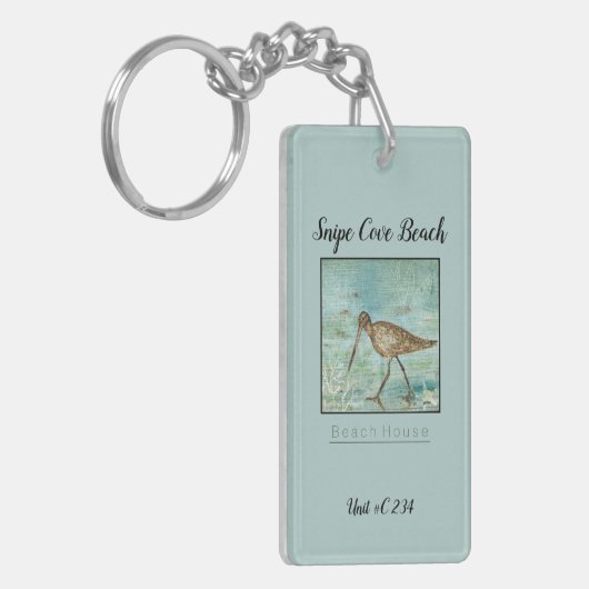 スナイプショアバードビーチハウスバケーションレンタル キーホルダー (正面左)