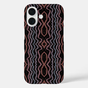 スナイプヘビのスキン柄ソフトパステルカラーデザイン iPhone 16ケース