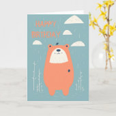 スナグリーベア子供の誕生日カード カード (黄色い花)