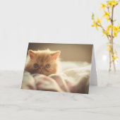 スナグリー·ペルシャの子猫がよく切り札を買う カード (黄色い花)