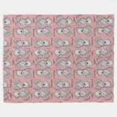 スナグルスイートドリームテディソフトバラ フリースブランケット (正面(横))