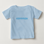 「スナグルズ」ライトブルー ベビーTシャツ (正面)