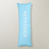 「スナグルズ」淡青色の白い文字 ボディピロー (裏面 (縦))