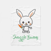 スナグルバニーかわいいカスタム フリースブランケット (正面)