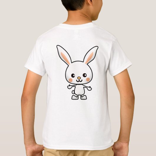 スナグルバニーかわいいカスタム Tシャツ (裏面)