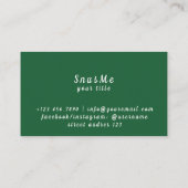 スナスショップタバコVapeスモークCBD油 名刺 (裏面)