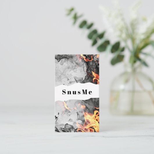 スナスショップタバコVapeスモークCBD油 名刺 (スタンド正面)