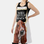 スナッおもしろいクス·ウォーターカラー·アート用のバセット·シット エプロン (インサイチュ)