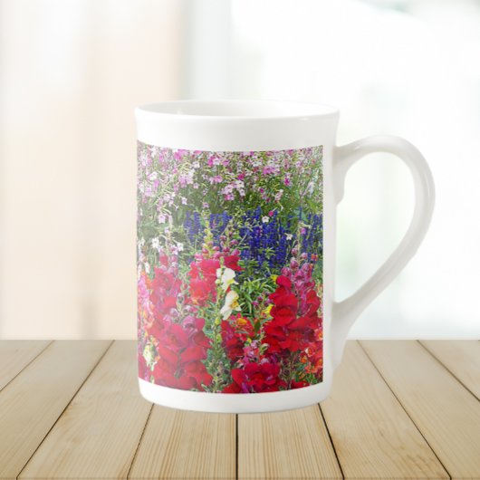 スナッカラフルドラゴンガーデンフローラ ボーンチャイナマグカップ