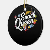 スナックおもしろい恋人デザインのための女性の女の子スナックク セラミックオーナメント (左)