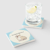 スナックが必要Meow Marble Coaster ストーンコースター (横)